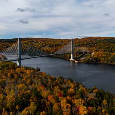 Penobscot Narrows Bridge and Fort Knox, USA