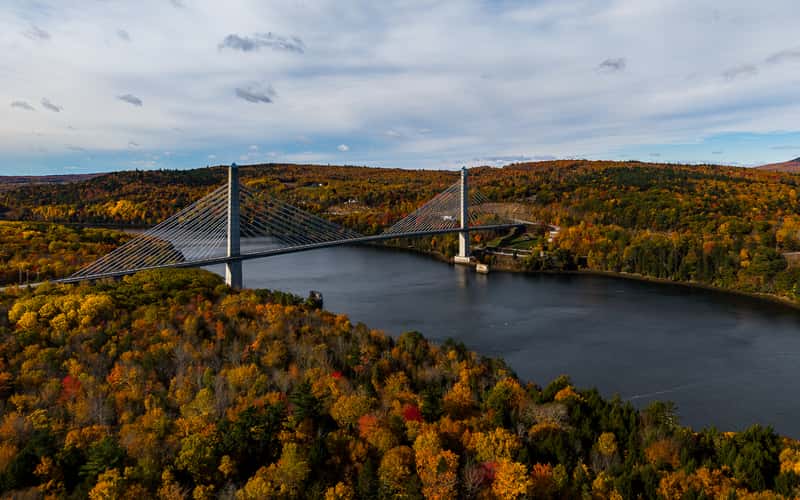Penobscot Narrows Bridge and Fort Knox