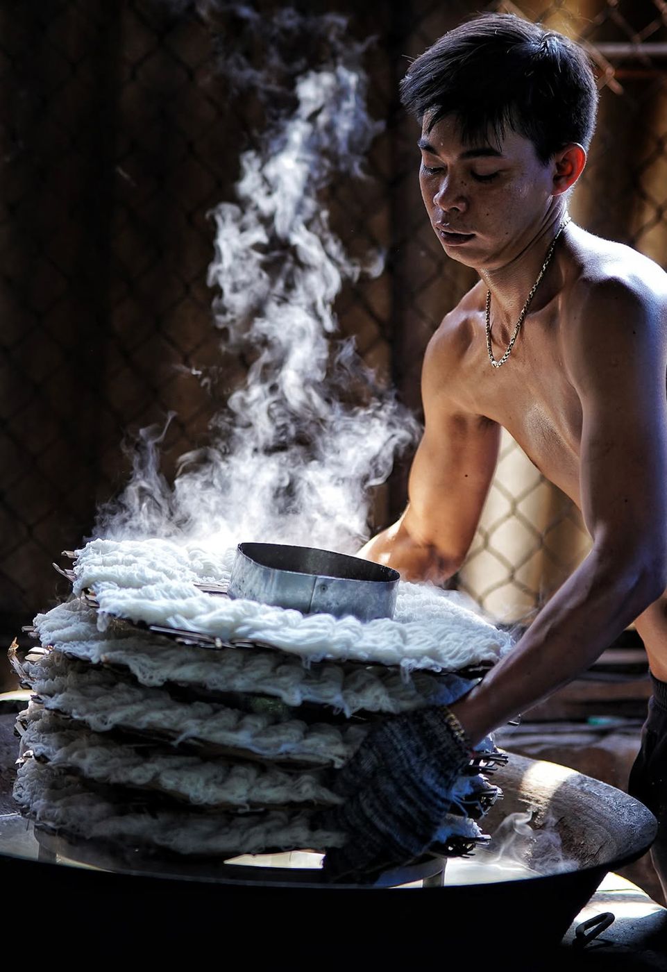 Phu Long Town - Traditional Banh Hoi Craft Village, Vietnam