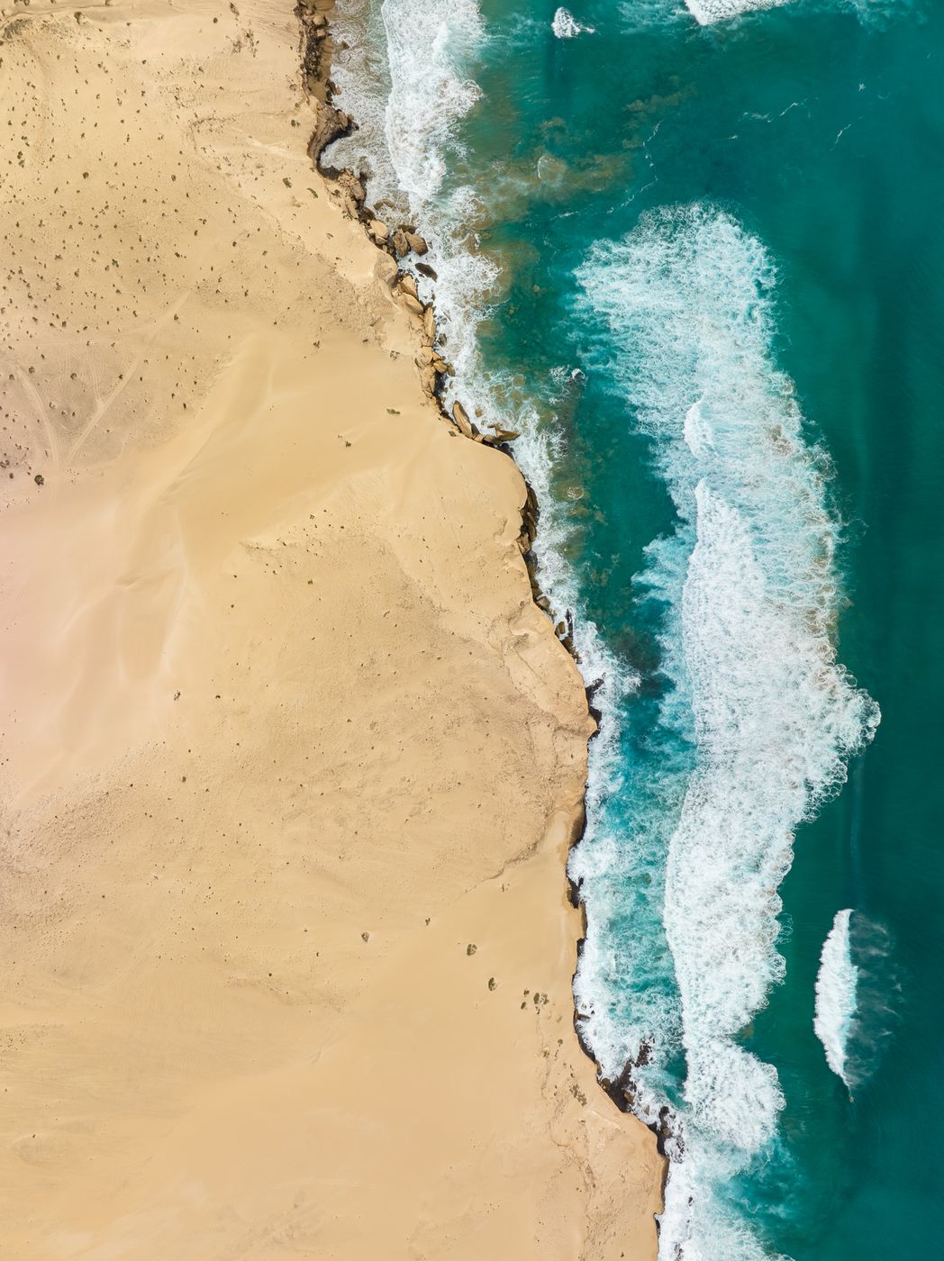 Playa de Agua Liques (top down), Spain