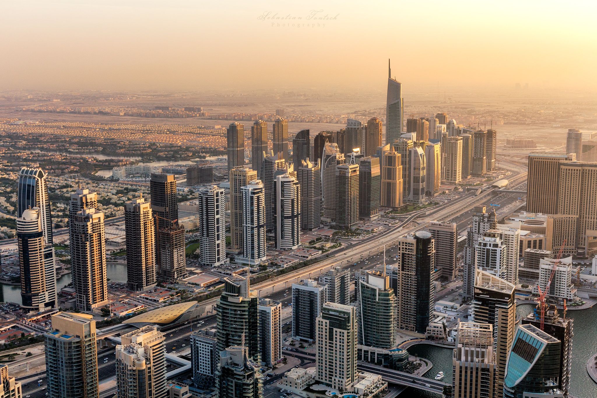 Princess Tower view of Dubai Marina, United Arab Emirates