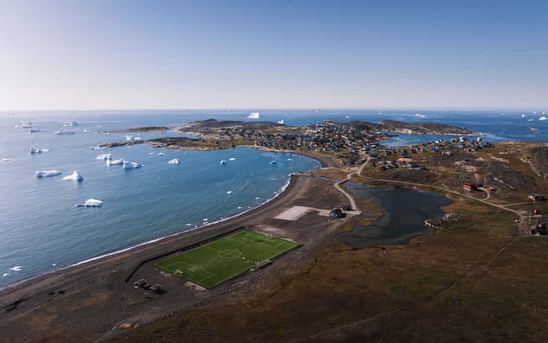 Qeqertarsuaq Village and Football Pitch
