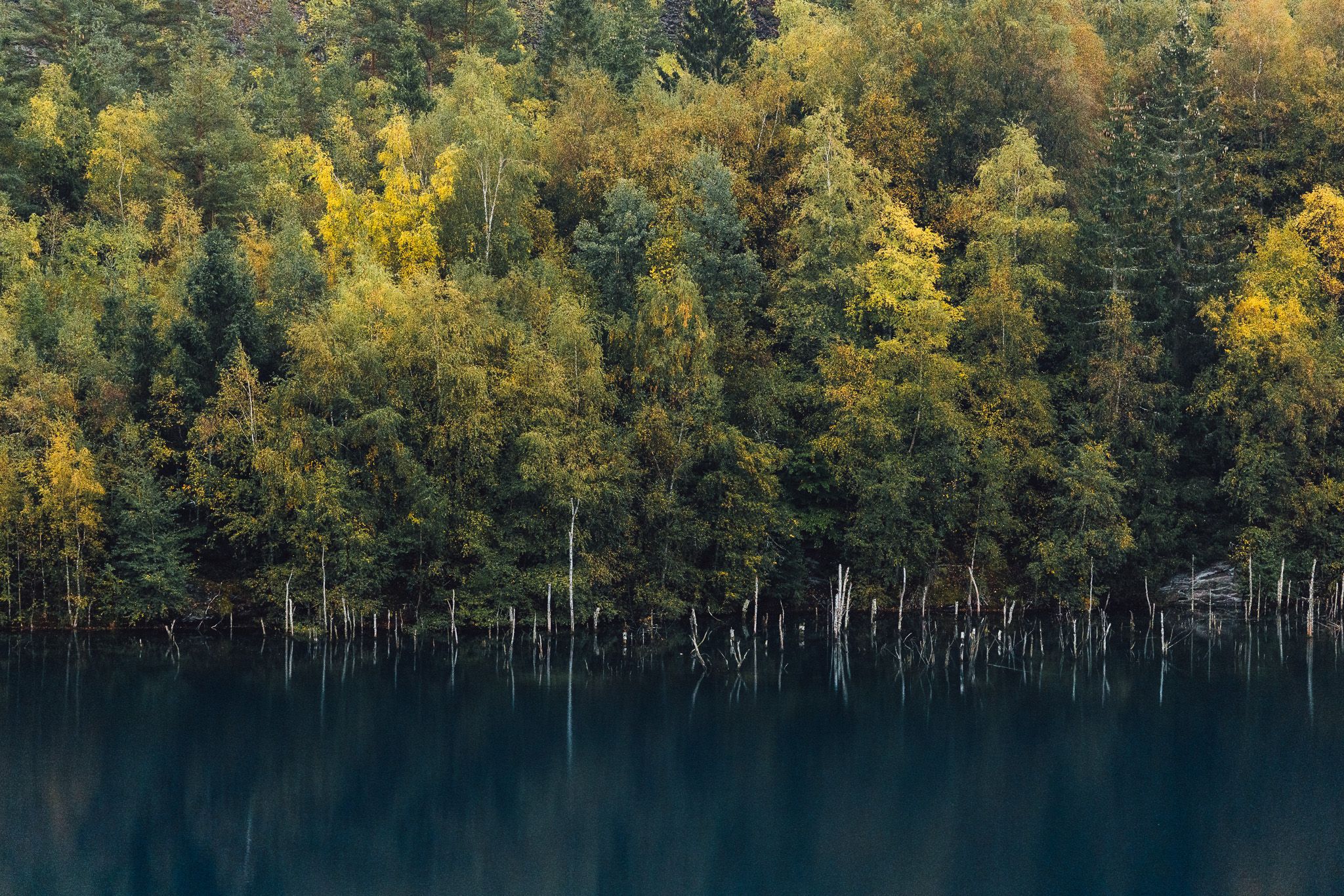 Quarry lake in Lehesten, Germany