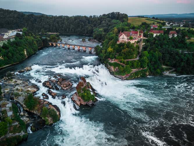 Rhine Fall Drone View