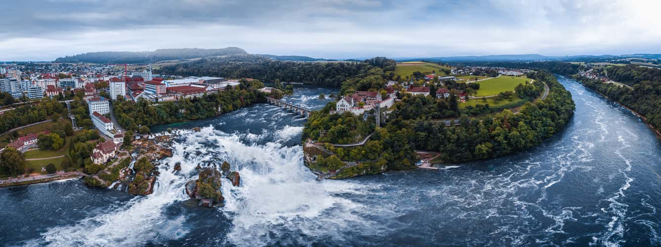 Rhine Fall Drone View