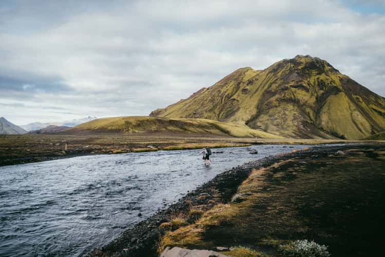 River crossing, Laugavegur Trail