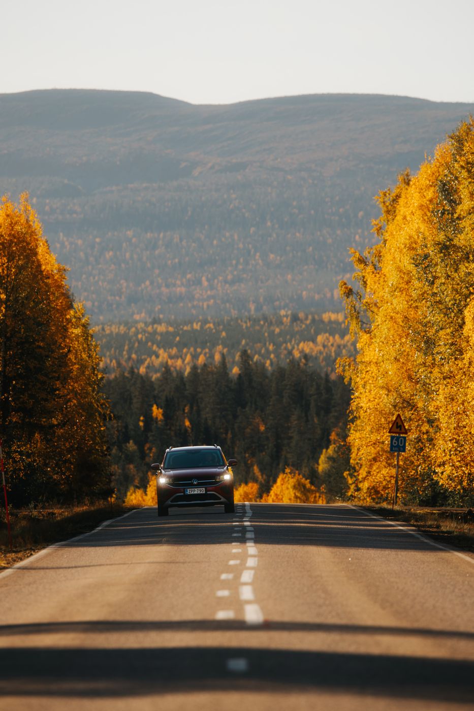 Road between Luosto and Pyhä, Pyhä-Luosto-Nationalpark, Finland