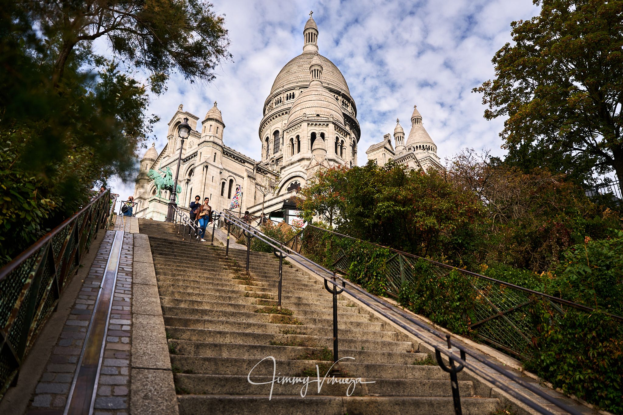 Sacre Coeur from the side stairs, France