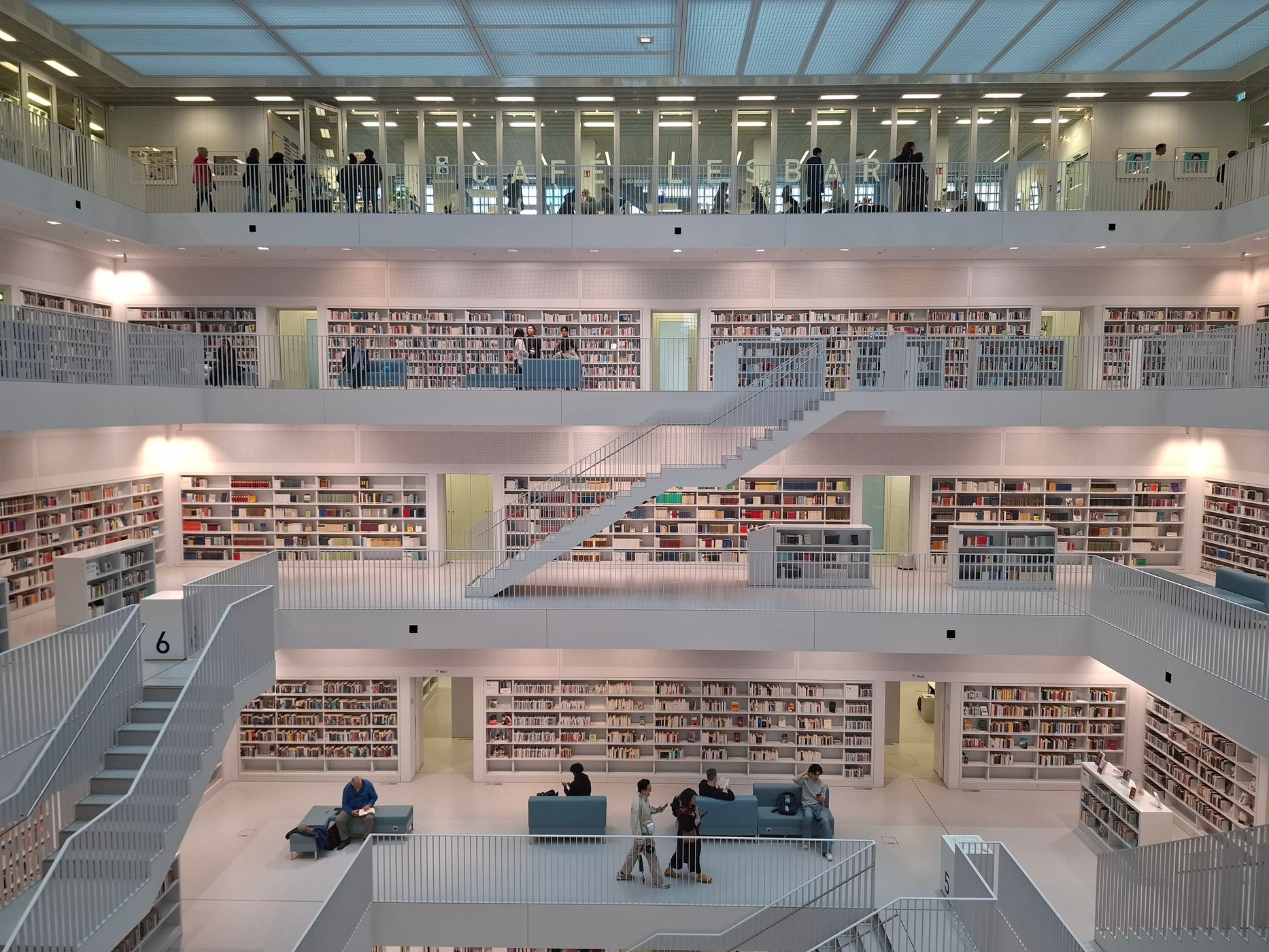 Inside City Library, Stuttgart, Germany