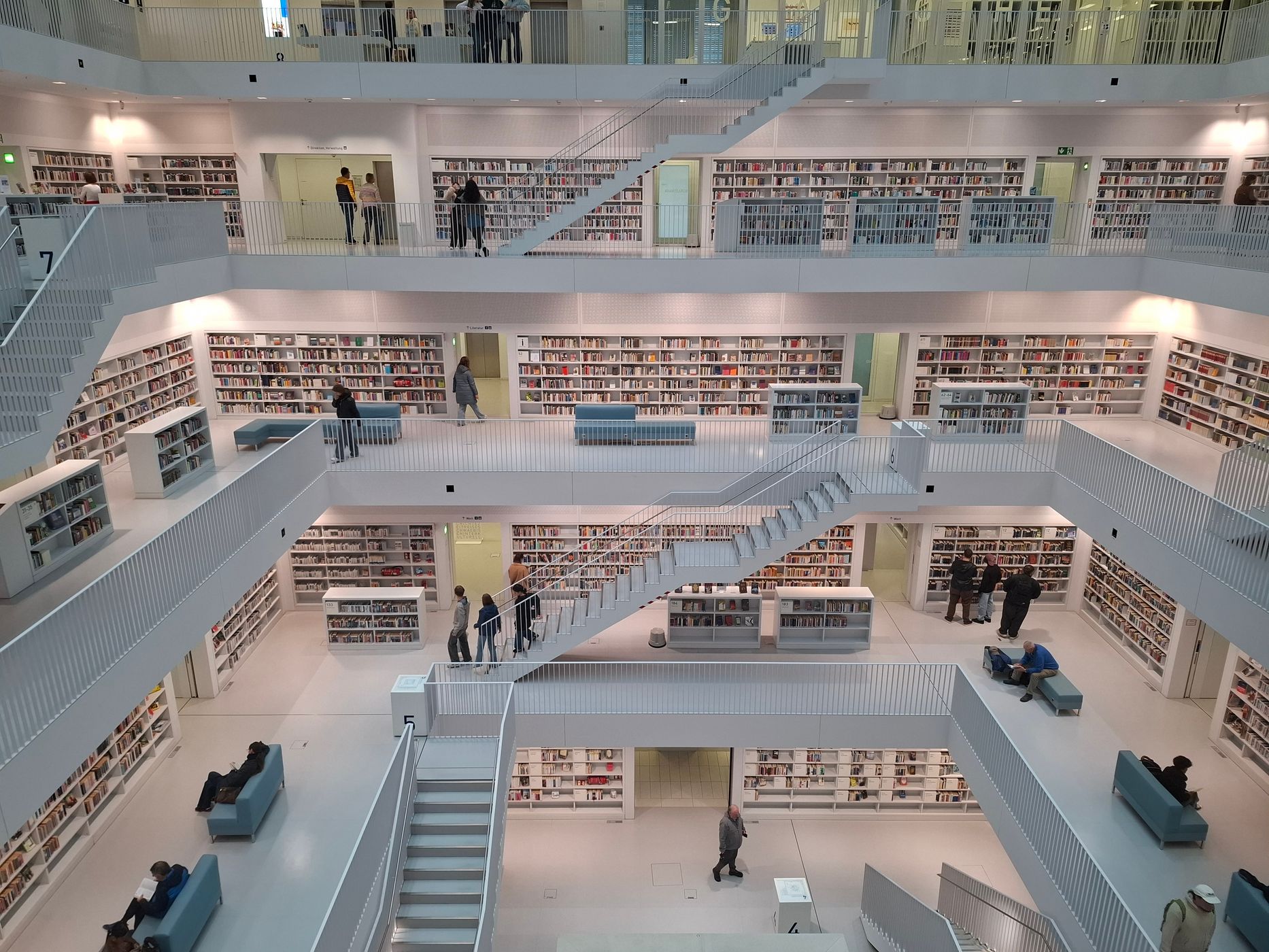 Inside City Library, Stuttgart, Germany