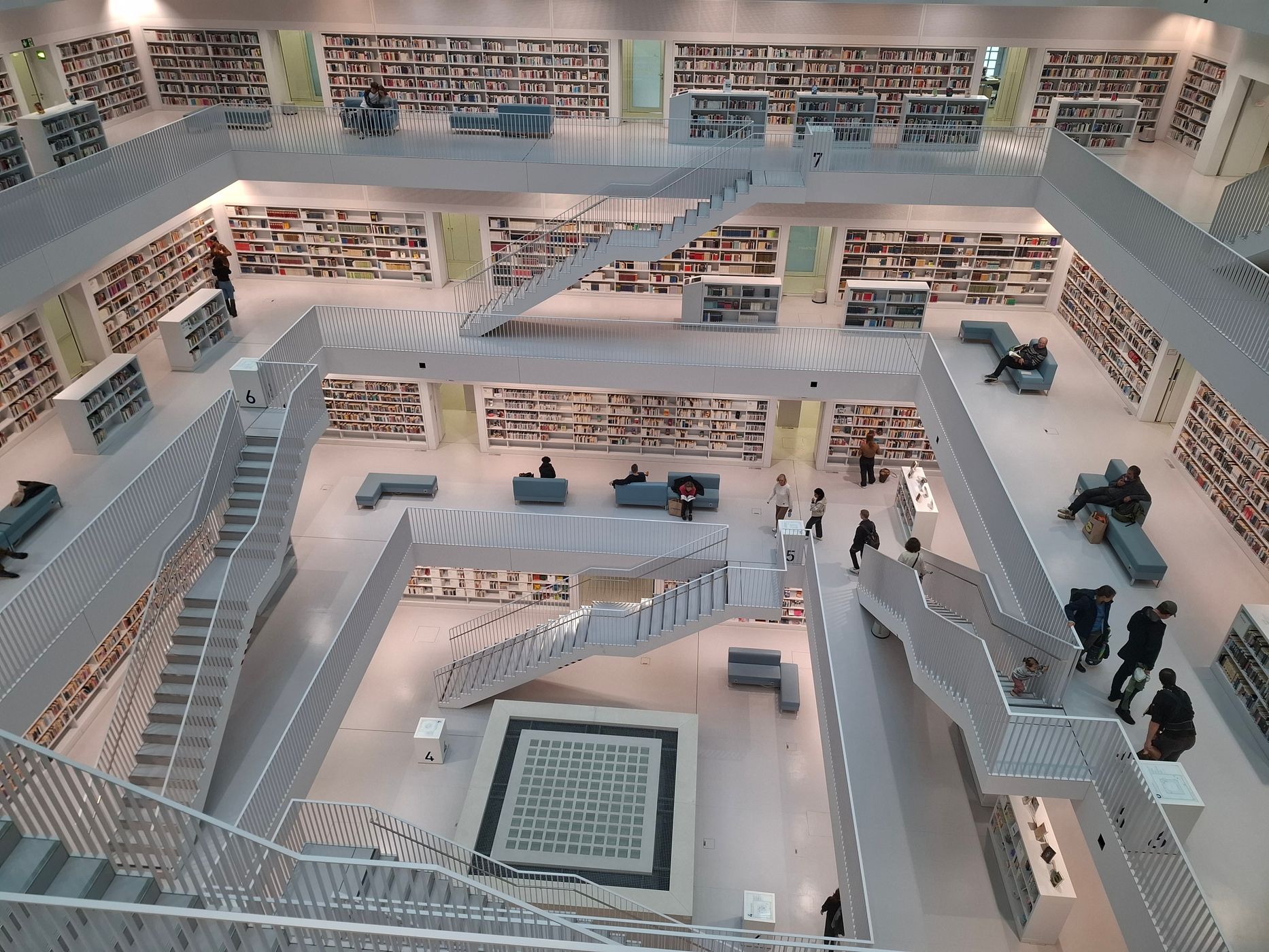 Inside City Library, Stuttgart, Germany