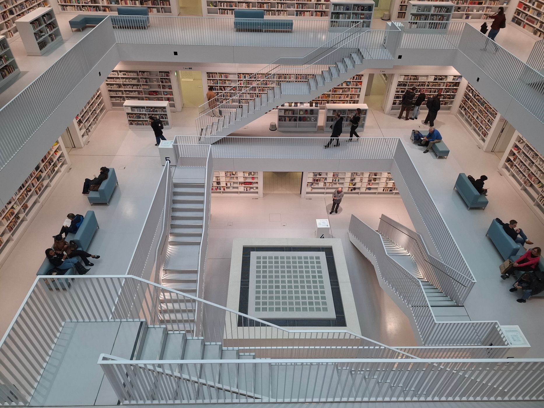 Inside City Library, Stuttgart, Germany