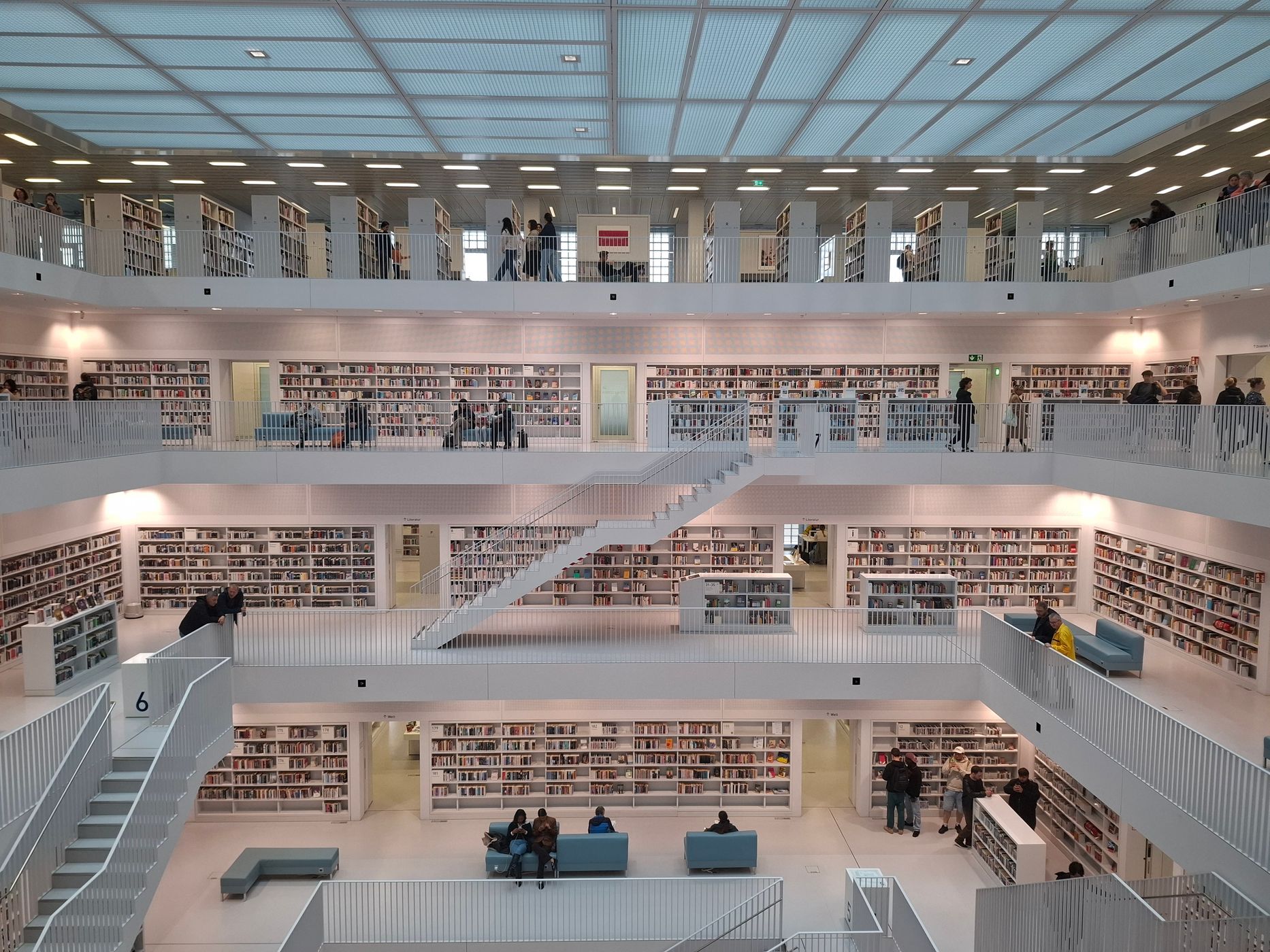 Inside City Library, Stuttgart, Germany