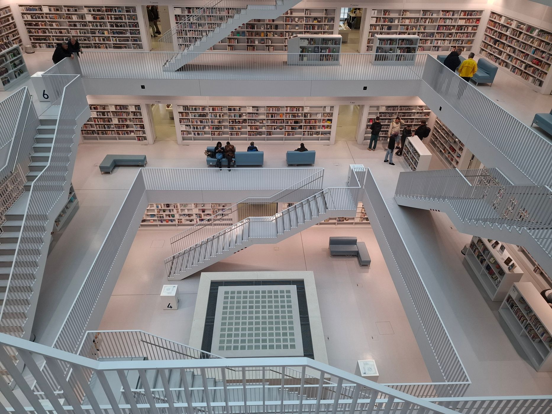 Inside City Library, Stuttgart, Germany