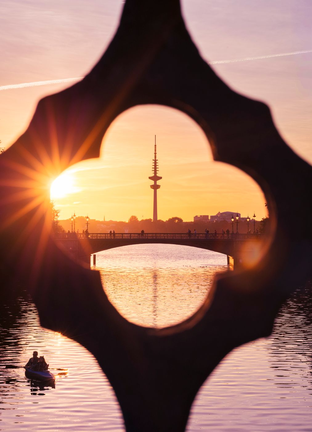 Sunset behind Heinrich-Hertz-Turm, Germany