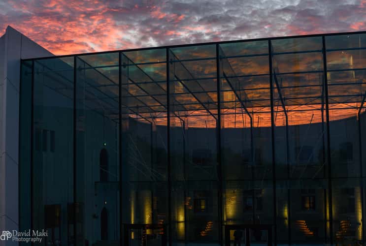 Sunset through Citadel Atrium