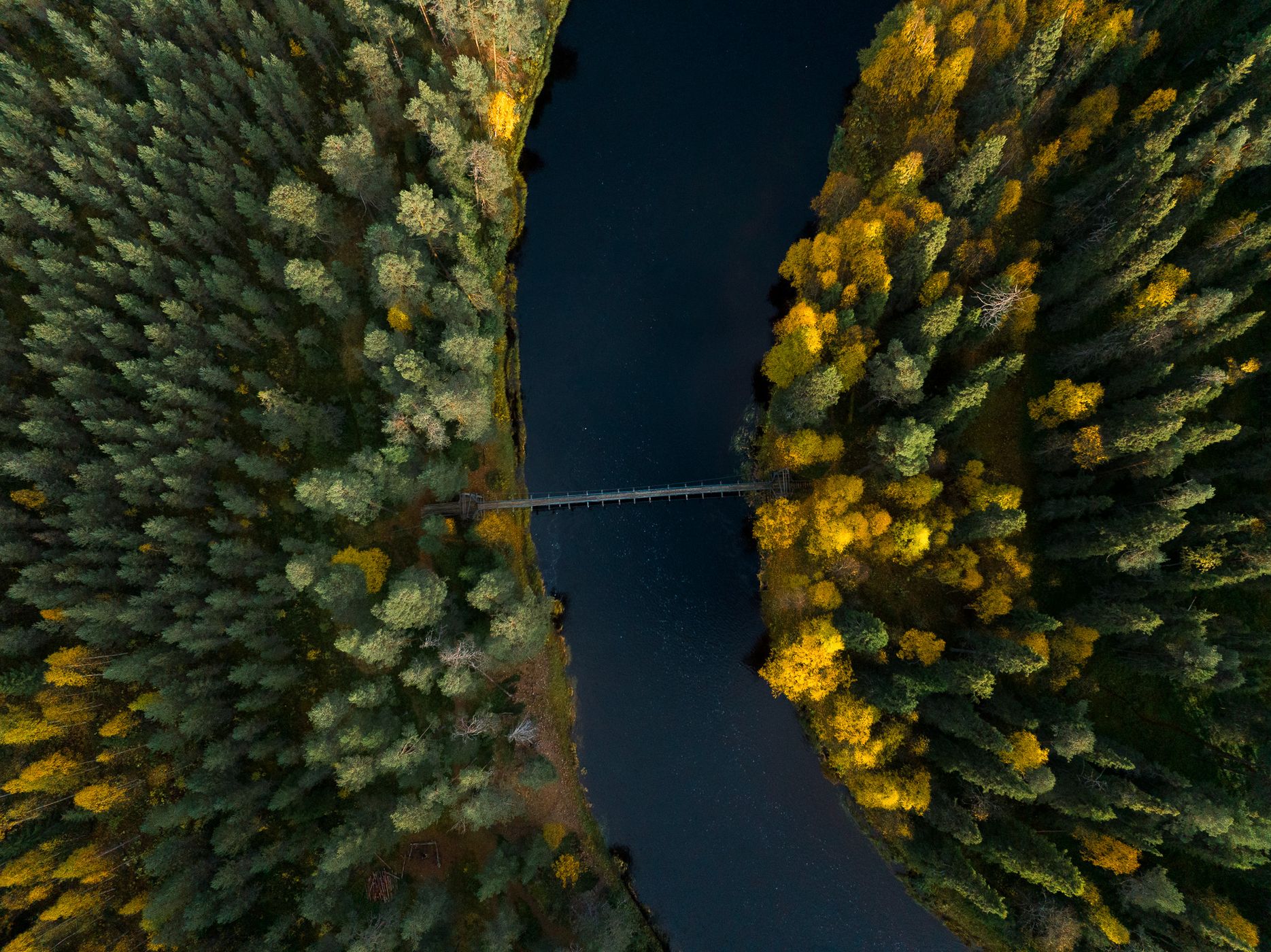 Suspension Bridge over Kuusinkijoki, Finland