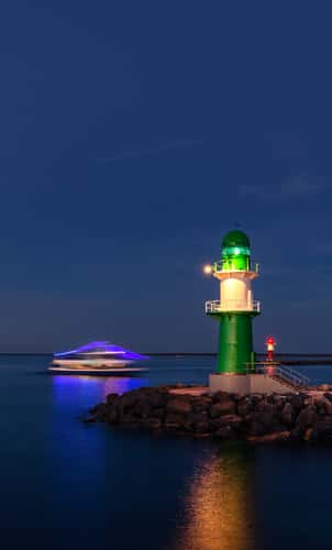 View of Ostmole, Warnemünde