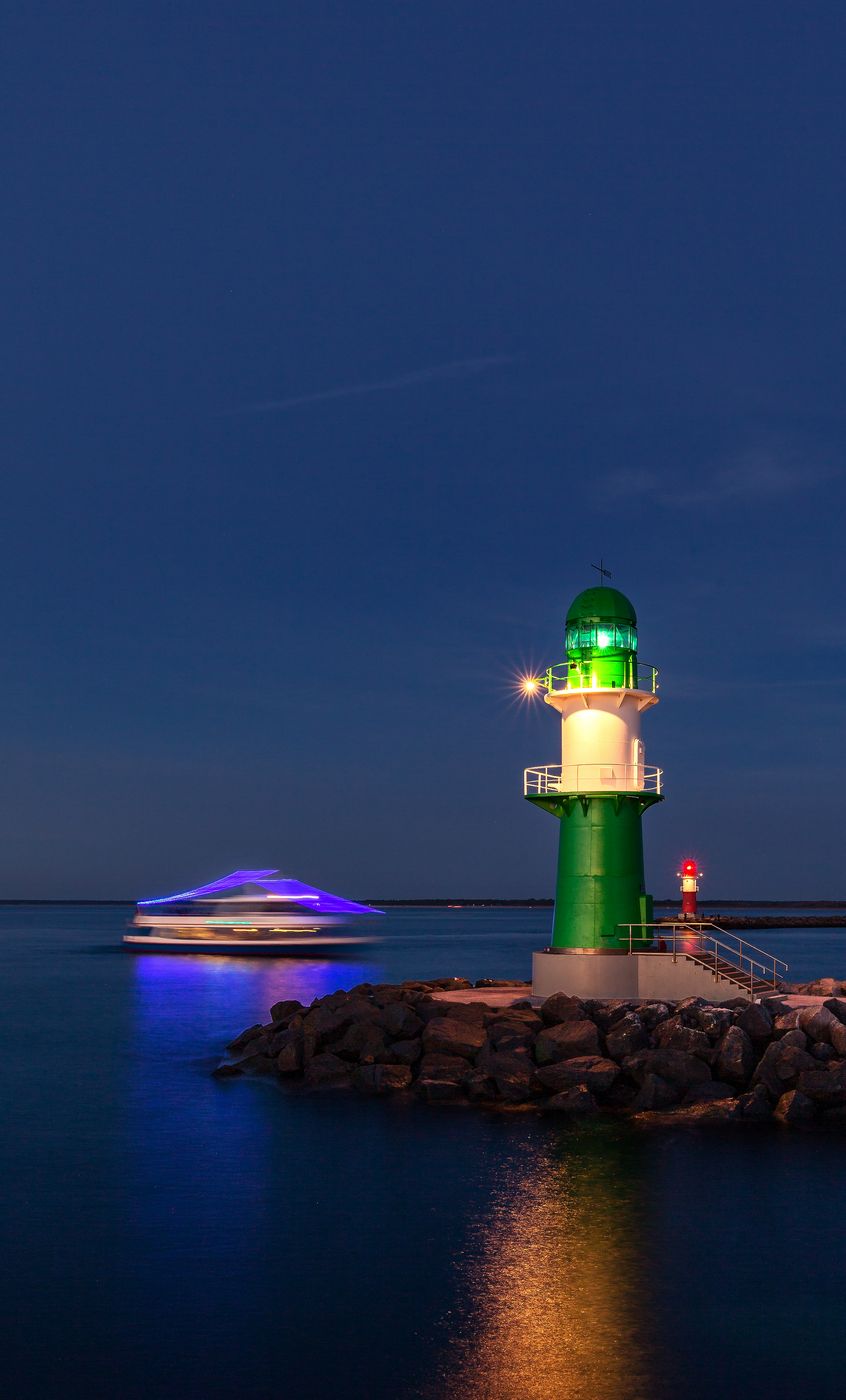 View of Ostmole, Warnemünde, Germany