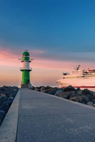 View of Ostmole, Warnemünde