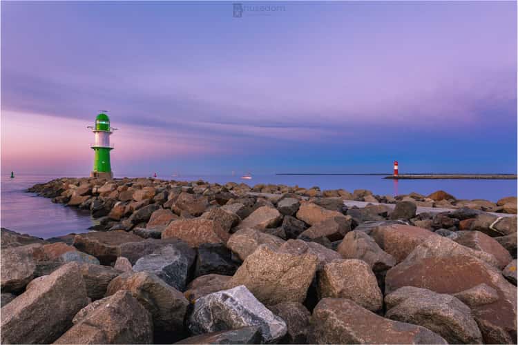 View of Ostmole, Warnemünde
