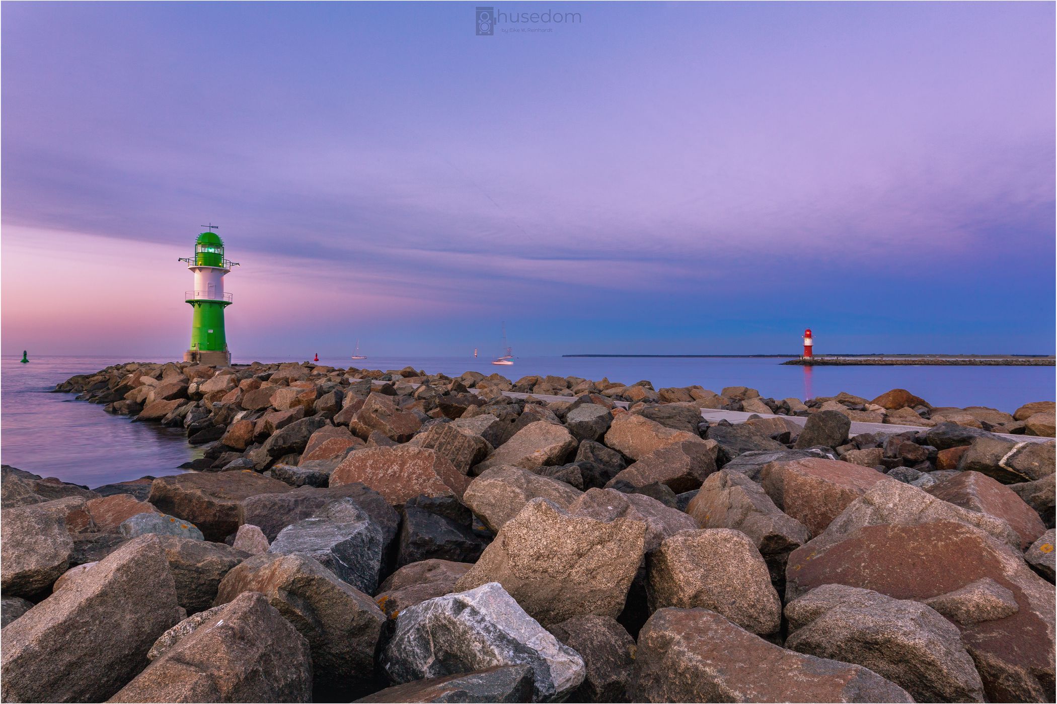 View of Ostmole, Warnemünde, Germany