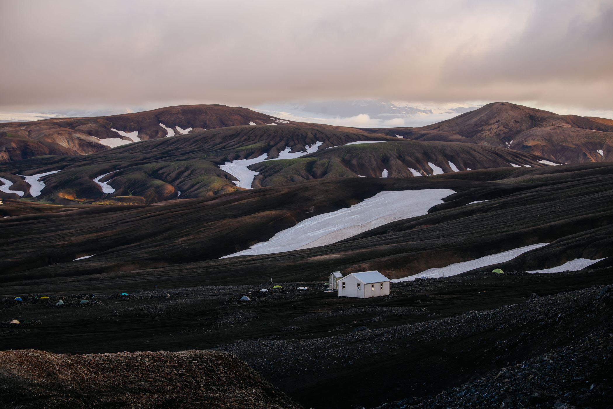 Views from Hrafntinnusker saddle, Laugavegur, Iceland